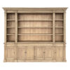 Dundee Oak Timber Bookcase, 270cm, Weathered Oak