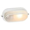 Duro IP54 Exterior Louvered Bunker Light, Oval, White