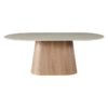 Haverin Artificial Stone & Wood Oval Dining Table, 200cm