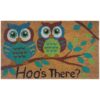 Hoo's There Coir Doormat, 75x45cm