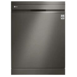 LG 60cm QuadWash TrueSteam Freestanding Dishwasher - Black Stainless Steel