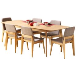 Lobethal 5 Piece Timber Extension Dining Table Set, 120-150cm