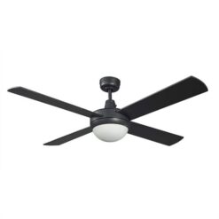 Martec Lifestyle AC Ceiling Fan with Light, 132cm/52", Matt Black
