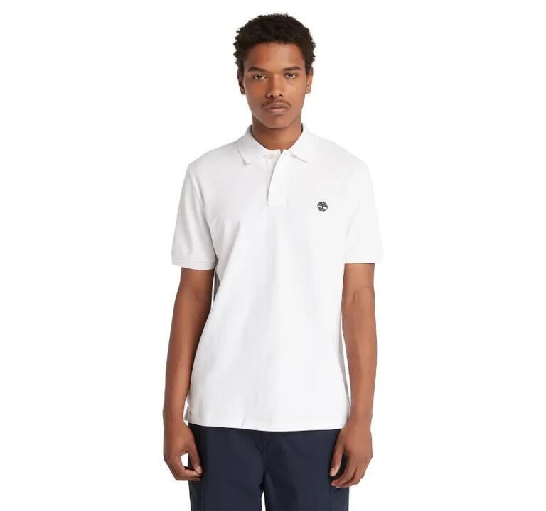 Millers River Pique Polo Shirt White Millers River Pique Polo Shirt White