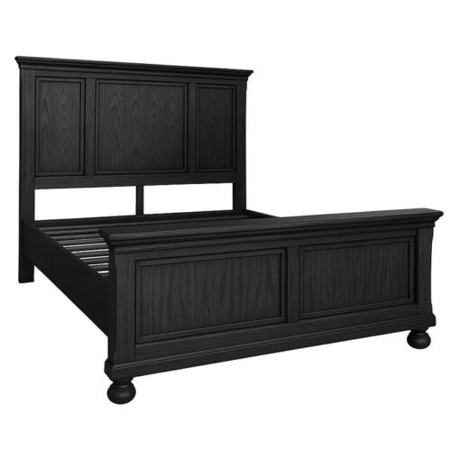 Mondessa Mindi Wood Bed, King, Black