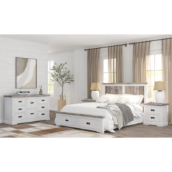 Nantucket Acacia Timber 4 Piece Bedroom Suite with Dresser, King