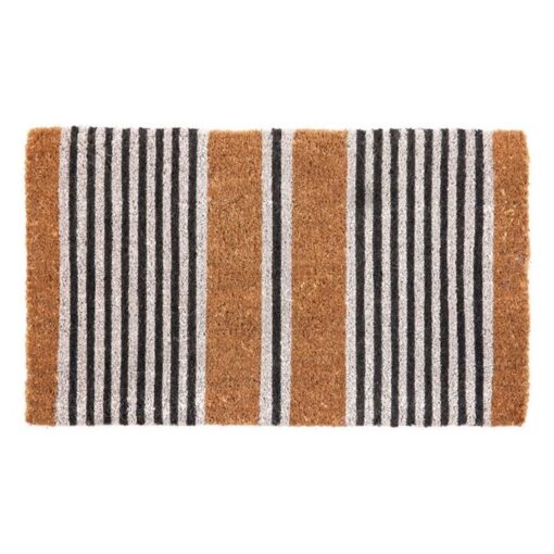 Nui Striped Coastal Coir Doormat, 90x60cm