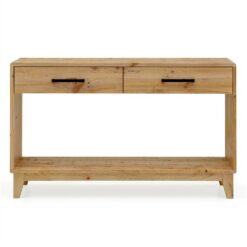 Portland Recycled Pine Timber 130cm Hall Table with Shelf