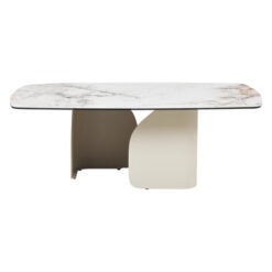 Rosvina Ceramic Glass Top Modern Coffee Table, 120cm