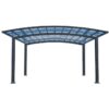SHADE SHIELD Arched Double Carport 6.0m x 5.5m x 3.4m, Aluminium Alloy Frame, Polycarbonate Roof, Shelter for Car or Outdoor Living