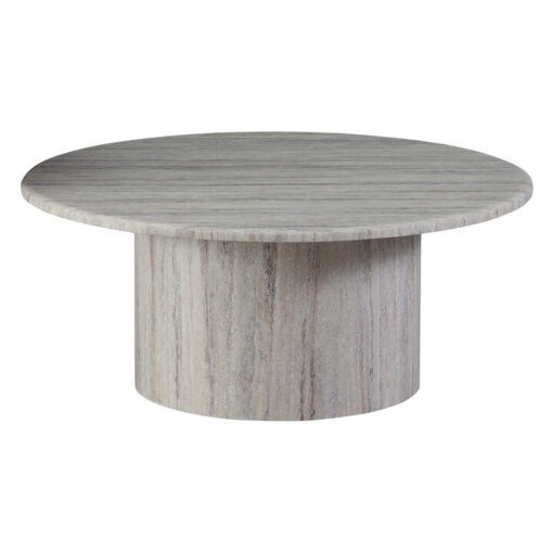 Soryn Artificial Stone Top Round Coffee Table, 80cm