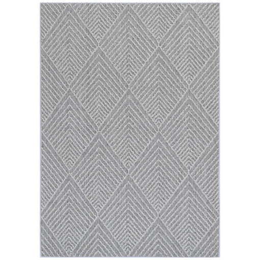 Vanuatu Kini Flatweave Modern Rug, 150x80cm, Ash