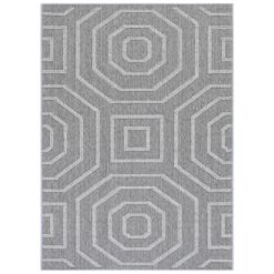 Vanuatu Suri Ash Flatweave Modern Rug, 290x200cm, Grey