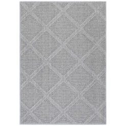 Vanuatu Vouza Flatweave Modern Rug, 150x80cm, Grey