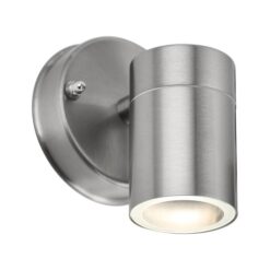 Zyven IP54 Exterior LED Fixed Down Wall Light, CCT, Polished Silver