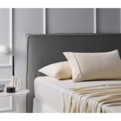 Accessorize Cotton Flannelette Sheet Set, King, Stone