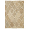 Artisan Diamond Handwoven Jute Rug, 220x150cm, Natural