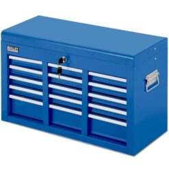 Home BULLET 9 Drawer Tool Box Chest, Organiser Mechanic Garage Storage Toolbox Set - Blue
