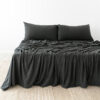 Bambury BedT Organica Cotton & Tencel Jersey Sheet Set, Queen, Charcoal