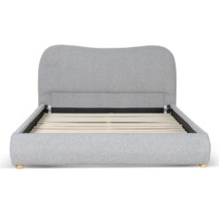 Barzano Fabric Platform Bed, Queen, Storm Grey