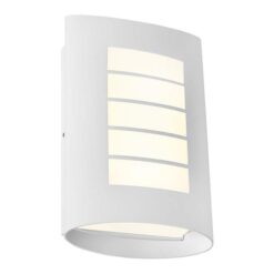 Bicheno IP44 Metal Exterior LED Wall Light, White