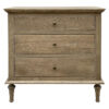 Emmerson II Oak Timber Bedside Table, Large, Dark Oak