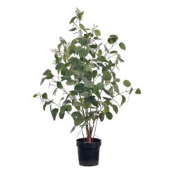 Forestia Potted Real Touch Artificial Eucalyptus Seed Plant, 128cm, Grey Green