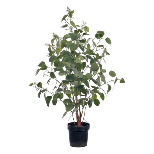 Forestia Potted Real Touch Artificial Eucalyptus Seed Plant, 128cm, Grey Green