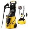JET-USA RX550 Electric High Pressure Washer 3500PSI, 5 Nozzles, Spin & Wheel Brush, Deck Cleaner, Turbo Head, 10M Hose