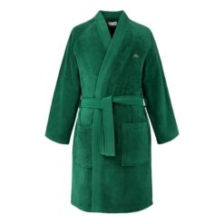 Lacoste Defile Organic Cotton Bath Robe, X-Large, Vert