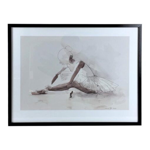 "Literary Sketch of Ballerina" Framed Wall Art Print, No.1, 83cm