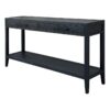 Mauvoisin Oak Timber Console Table, 150cm, Black Oak