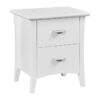 Milson Poplar Timber Bedside Table, White
