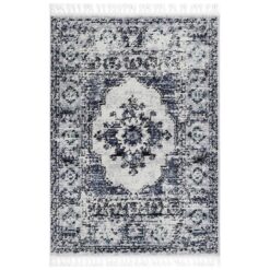 Moda Zohra Moroccan Shag Rug, 230x160cm, Aqua / Grey