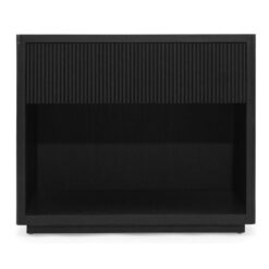 Muse Oak Bedside Table, Black