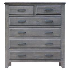 Oran New Zealand Pine Timber 6 Drawer Tallboy