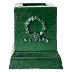 Orvane Cast Iron Square Plinth, Small, Pine Green