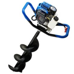 Home POWERBLADE PD750 52cc 2-Stroke Petrol Post Hole Digger, 200mm Auger w/ 600mm Extension Shaft
