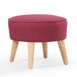 Stephano Fabric Footstool, Pink