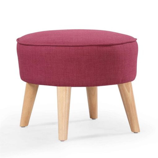 Stephano Fabric Footstool, Pink