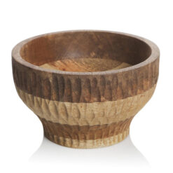 Taverna Ripple Mango Wood Deep Bowl
