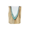 Thareon Glass Vase with Driftwood Stand, Type B, Small Thareon Glass Vase with Driftwood Stand, Type B, Small