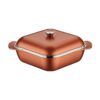 Tramontina Lyon Non-stick Square Casserole with Lid, 28cm, Gold