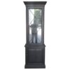 Varroville Oak Timber 1 Door Display Hutch Cabinet, Black Oak