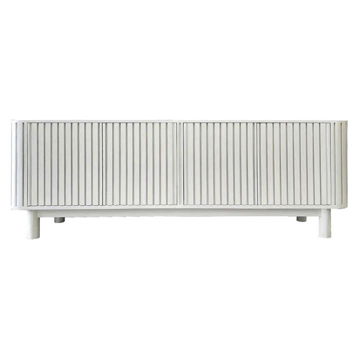 Vince Timber 4 Door TV Unit, 183cm, Chalk Vince Timber 4 Door TV Unit, 183cm, Chalk