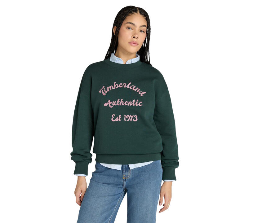Women's Brushed Back Crewneck Sweatshirt Green Women's Brushed Back Crewneck Sweatshirt Green