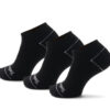 Bowden 3-Pack Full Cushion No-Show Sock Black