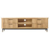Sophia Oak Timber 4 Drawer TV Unit, 200cm, Natural