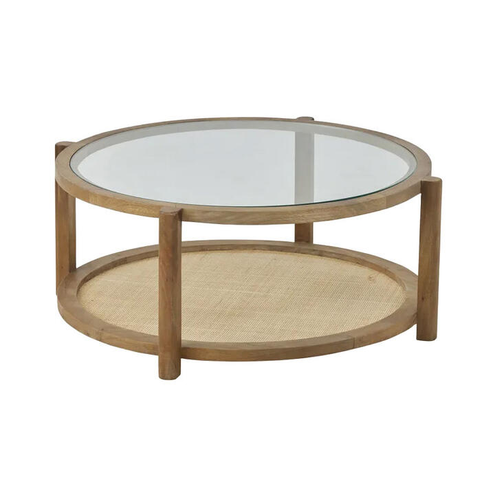 Trigg Jute & Timber Round Coffee Table, 80cm Trigg Jute & Timber Round Coffee Table, 80cm