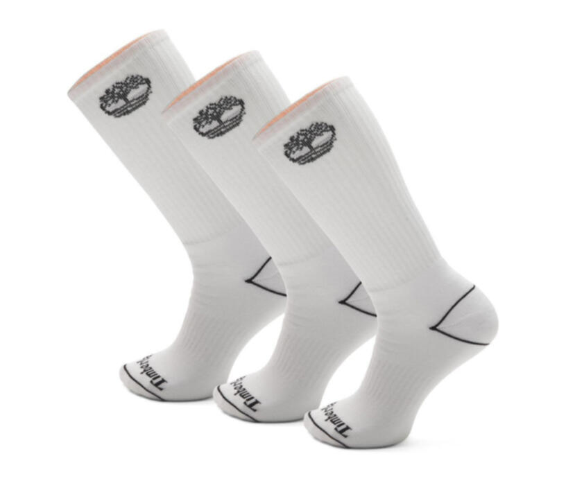 3 Pack Bowden Tree Full Cushion Crew Sock White 3 Pack Bowden Tree Full Cushion Crew Sock White